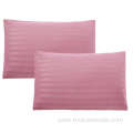 100% polyester satin stripe hotel pillow case cover